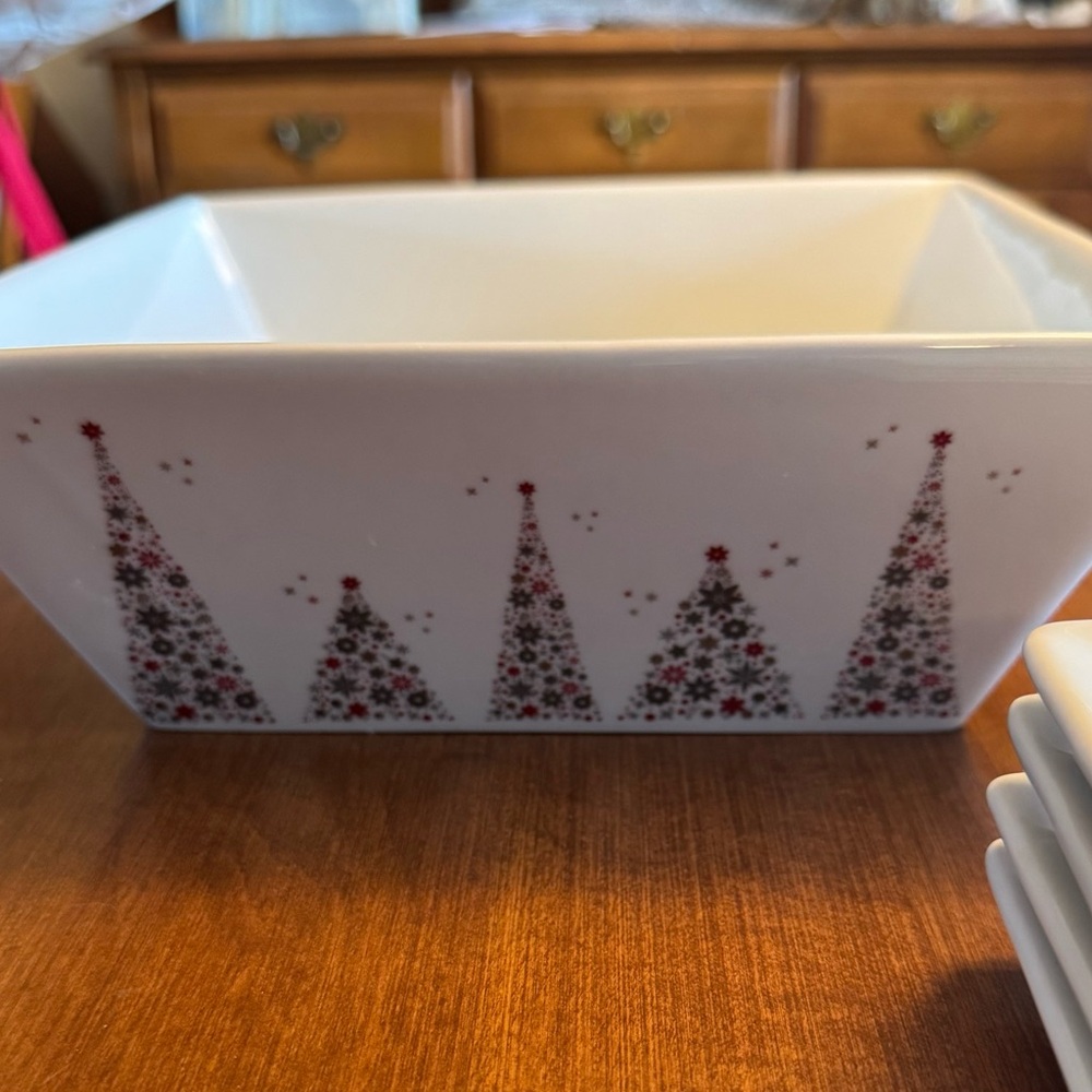 🔴NEW🔴, RARE, Hard to Find, Food Network, Linzer Pattern, Square Serving Bowl - Picture 2 of 5